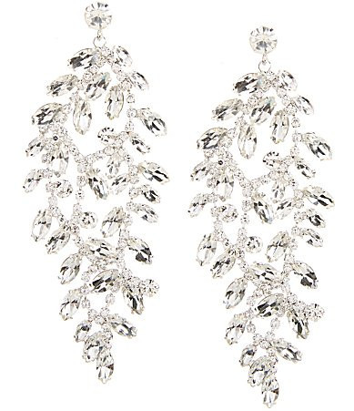 Cezanne Eveline Crystal Chandelier Statement Drop Earrings - Silver | Dillard's