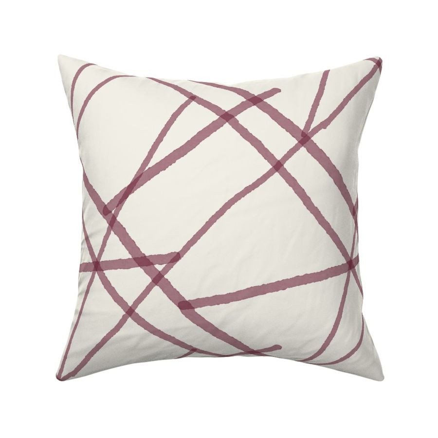 Throw Pillow in Trellis Plum | Spoonflower
