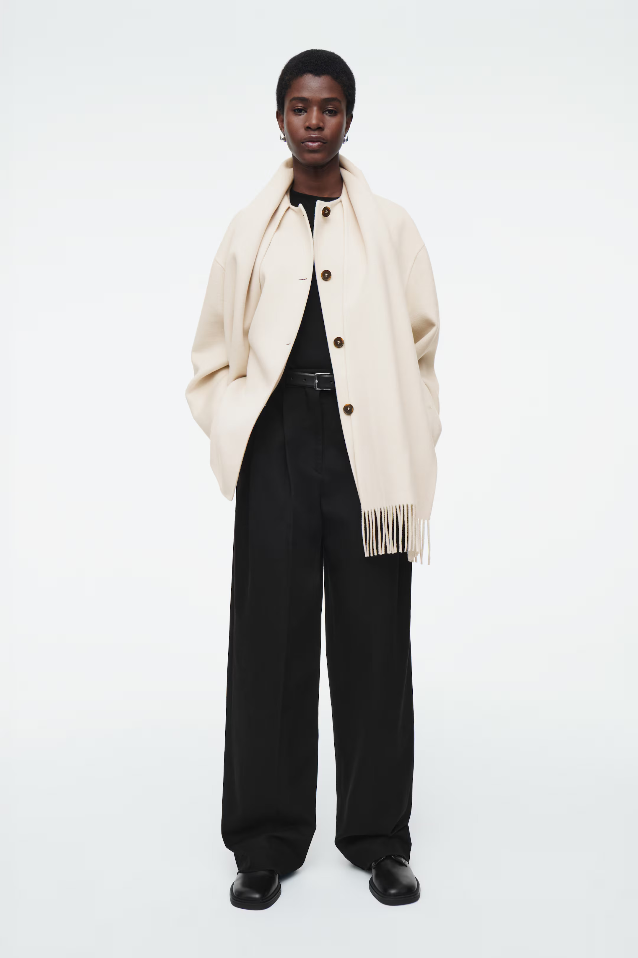 OVERSIZED WOOL-BLEND SCARF JACKET | H&M (UK, MY, IN, SG, PH, TW, HK)