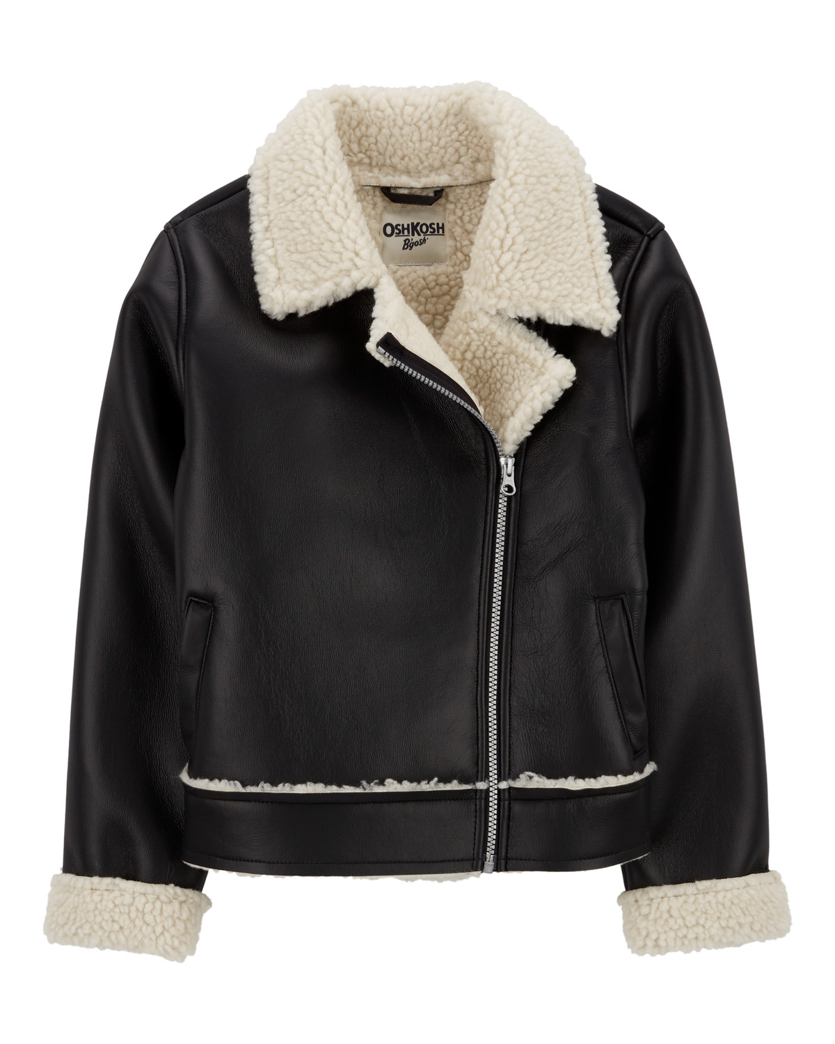 Kid Faux Leather and Sherpa Jacket | Carter's Inc