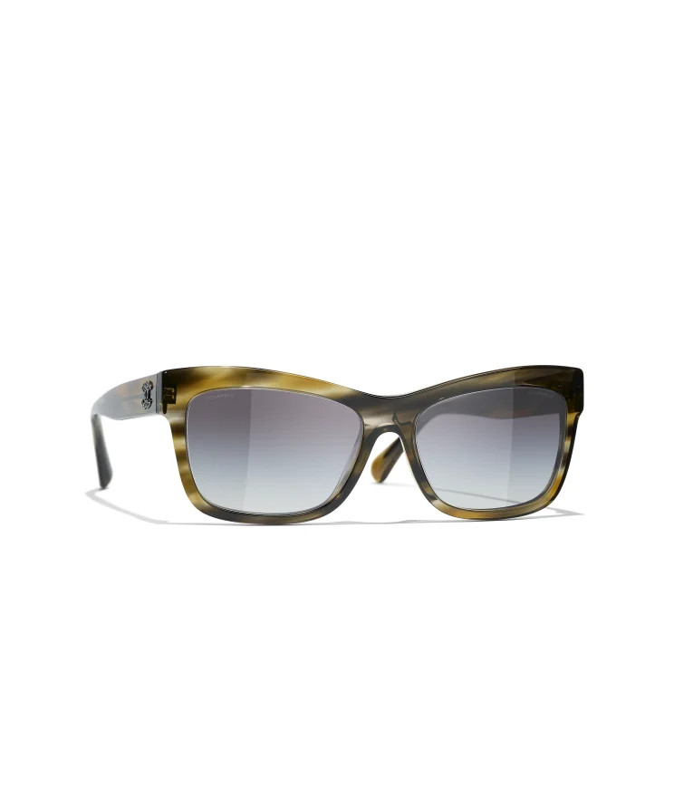 Sunglasses: Rectangle Sunglasses, acetate — Fashion | CHANEL | Chanel, Inc. (US)