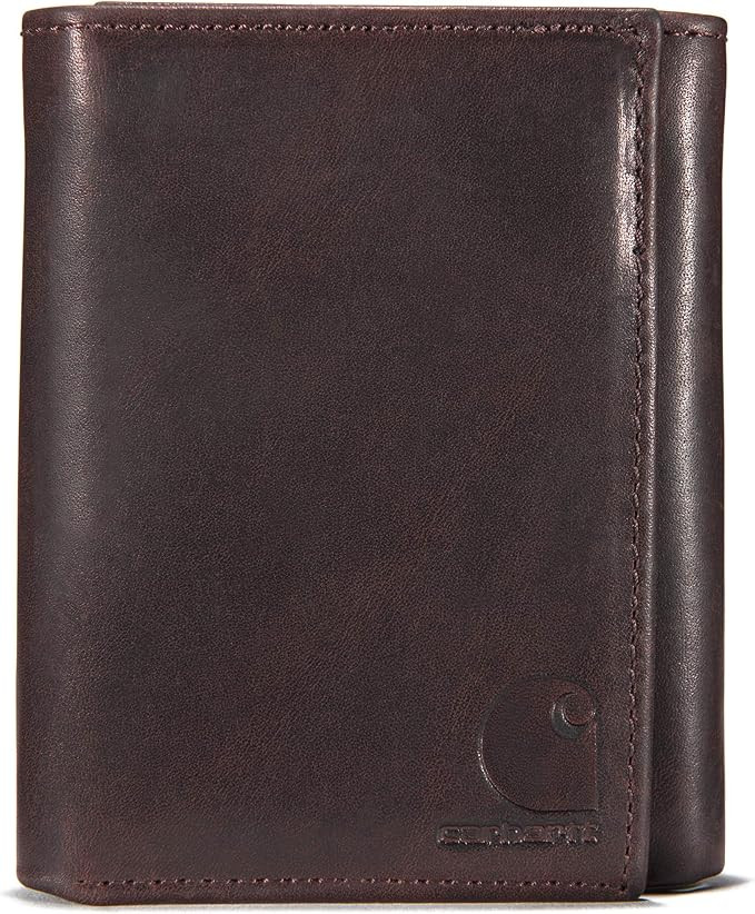 Carhartt Men's Trifold, Durable Wallets, Available in Leather and Canvas Styles | Amazon (US)