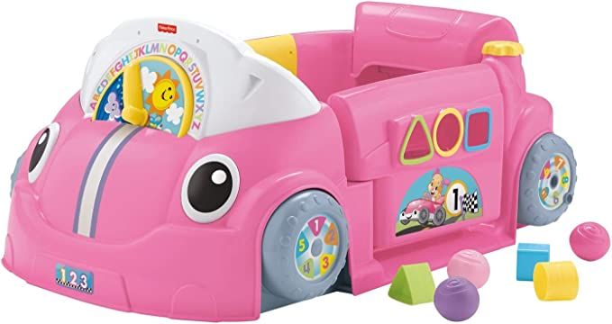 Fisher-Price Laugh & Learn Crawl Around Car, Pink Interactive Play Center With Smart Stages Learn... | Amazon (US)