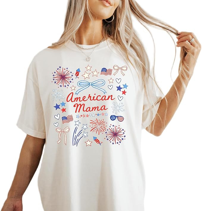American Mama T Shirt Unisex 4th of July 250th Anniversary Patriotic Graphic | Amazon (US)