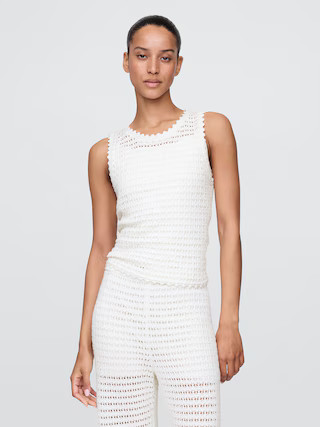 100% Cotton Crochet Tank Top | Gap (US)