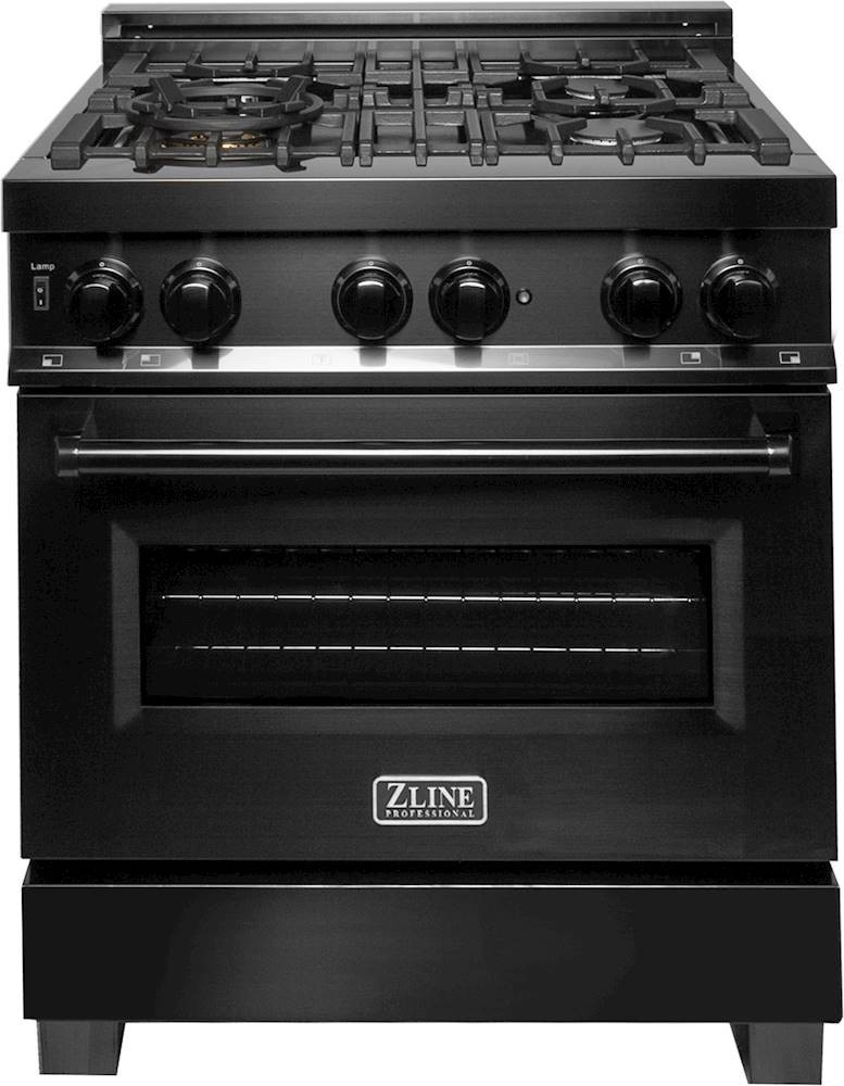 ZLINE - Dual Fuel Range with Gas Stove and Electric Oven - Black Stainless Steel | Best Buy U.S.
