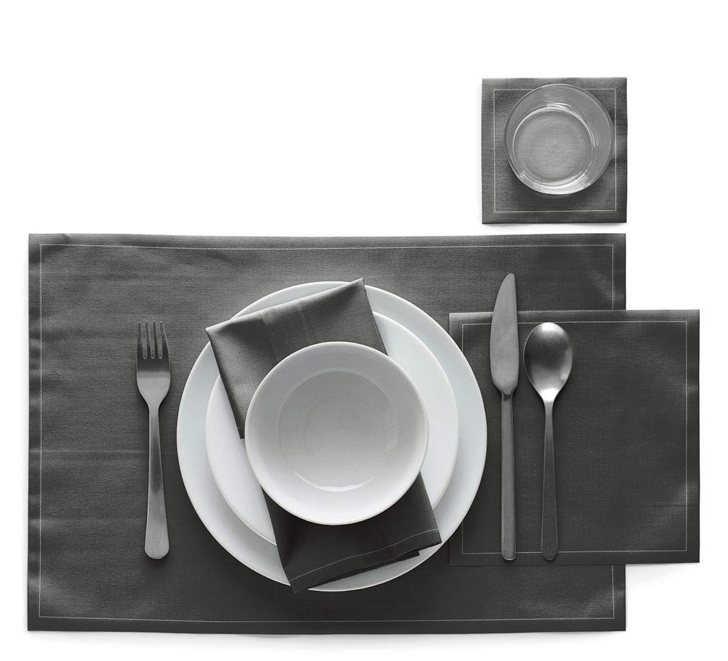 Cotton Dinner Napkin - 12.6 x 12.6 in - 12 units per roll - Anthracite | Amazon (US)