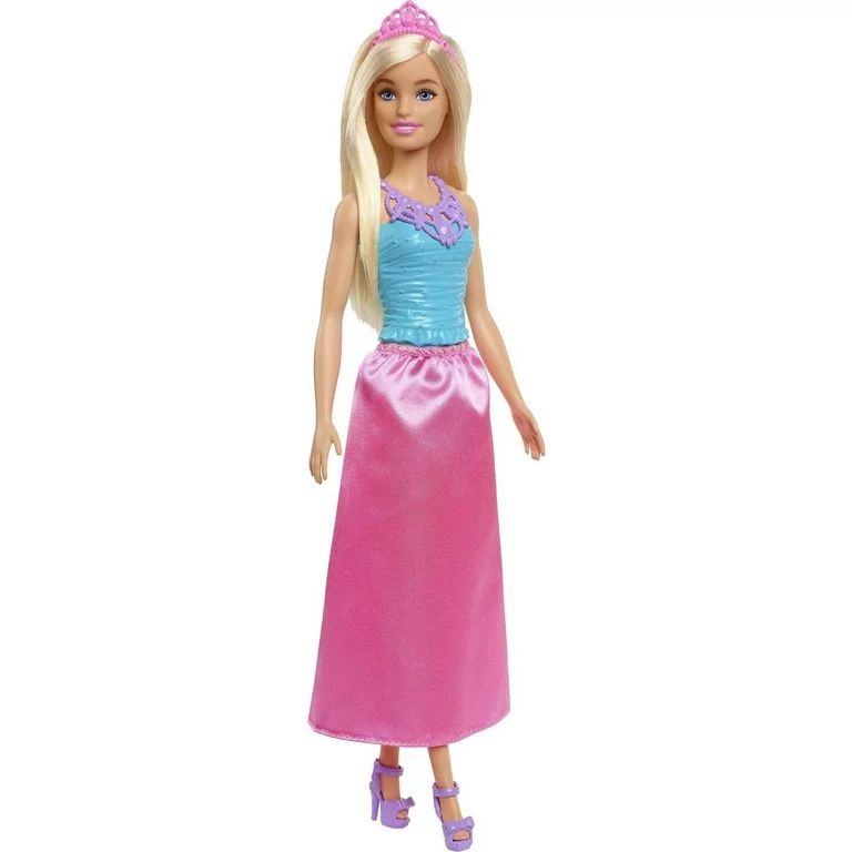 Barbie Dreamtopia Royal Doll, Blonde with Pink Skirt, Shoes and Hair Accessory - Walmart.com | Walmart (US)