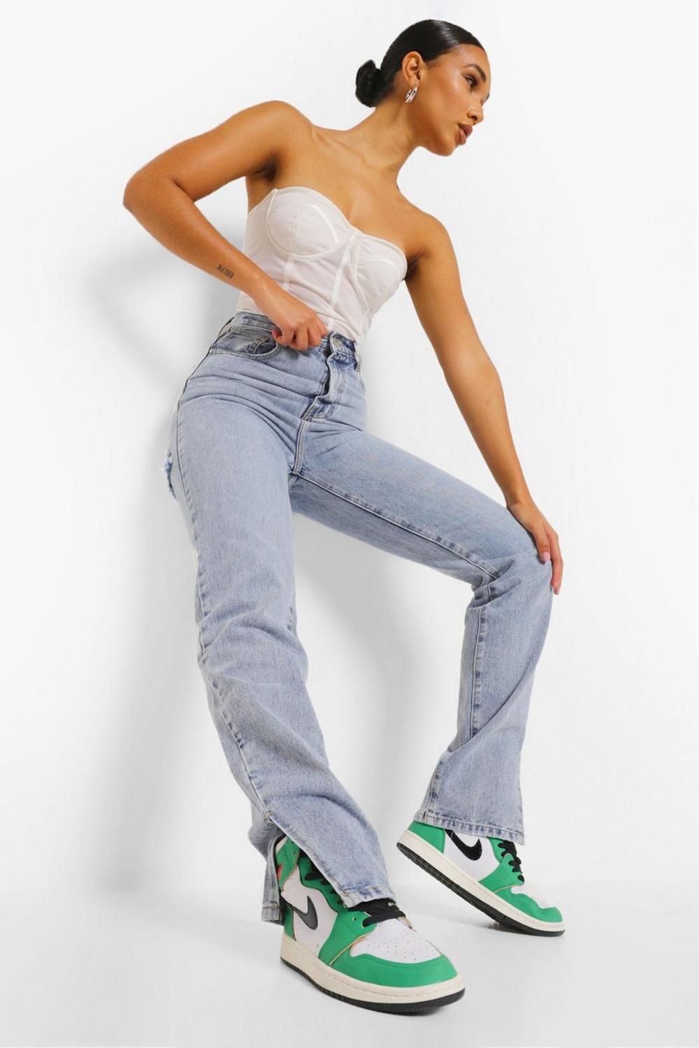 Split Hem Jeans | Boohoo.com (US & CA)