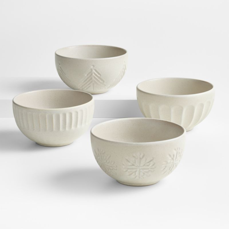 Windam Holiday Bowls, Gift Set of 4 | Crate & Barrel | Crate & Barrel