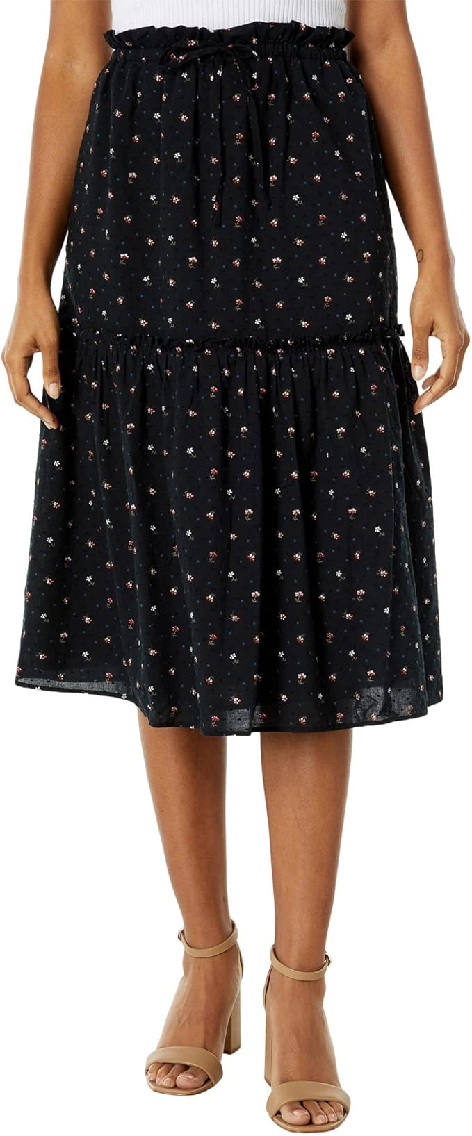Madewell Pull-On Ruffle Tiered Mini Skirt in Geodot Floral | Amazon (US)
