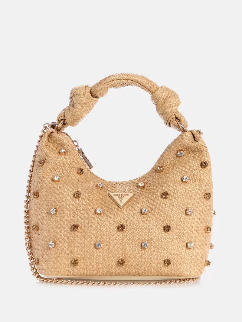 Isotta Raffia Rhinestone Hobo Bag
                                    




    
        
        ... | Guess (US)
