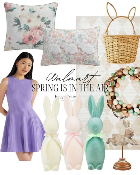 Cute Easter home decor and accessories at Walmart! These viral flocked bunnies are adorable and the dress, rug they are so good 

#LTKfindsunder50 #LTKSeasonal #LTKhome