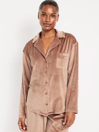 Velour Pajama Shirt for Women | Old Navy (CA)