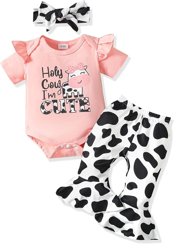 Newborn Infant Baby Girl Clothes Summer Outfits Infant Romper Pants Cute Toddler Girl Clothes Gif... | Amazon (US)