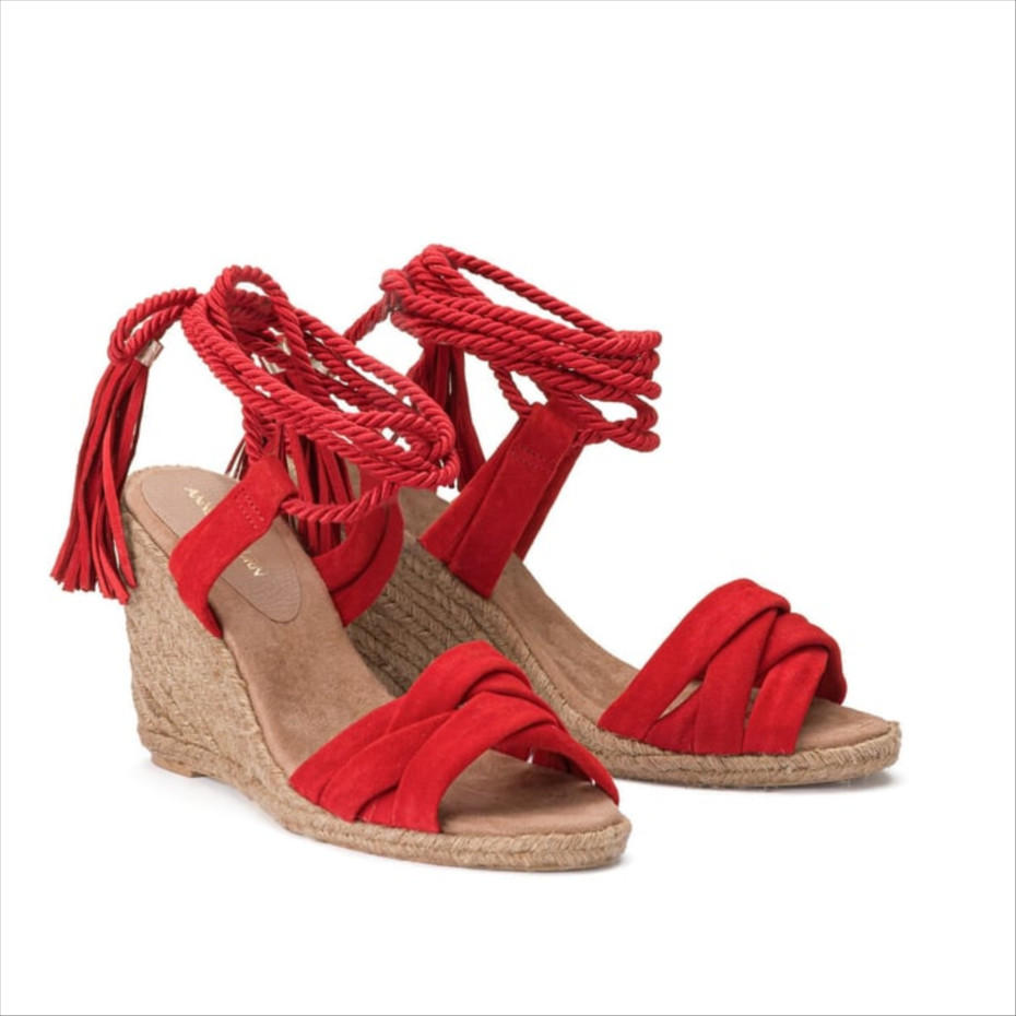 Chaussures De Mariage Rouges à Talons - Occasion - Pour Femme - Style Court