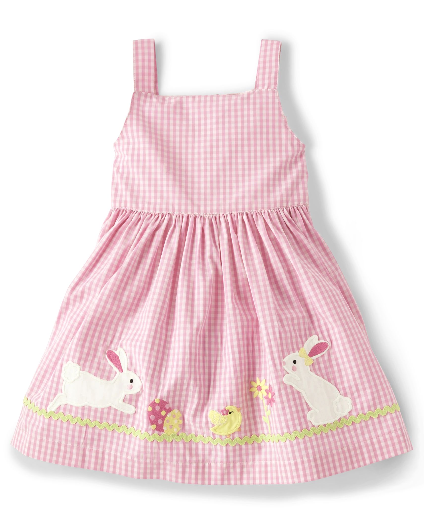 Baby Girls Sleeveless Gingham Embroidered Bunny Poplin Woven Dress - Spring Celebrations | The Ch... | The Children's Place