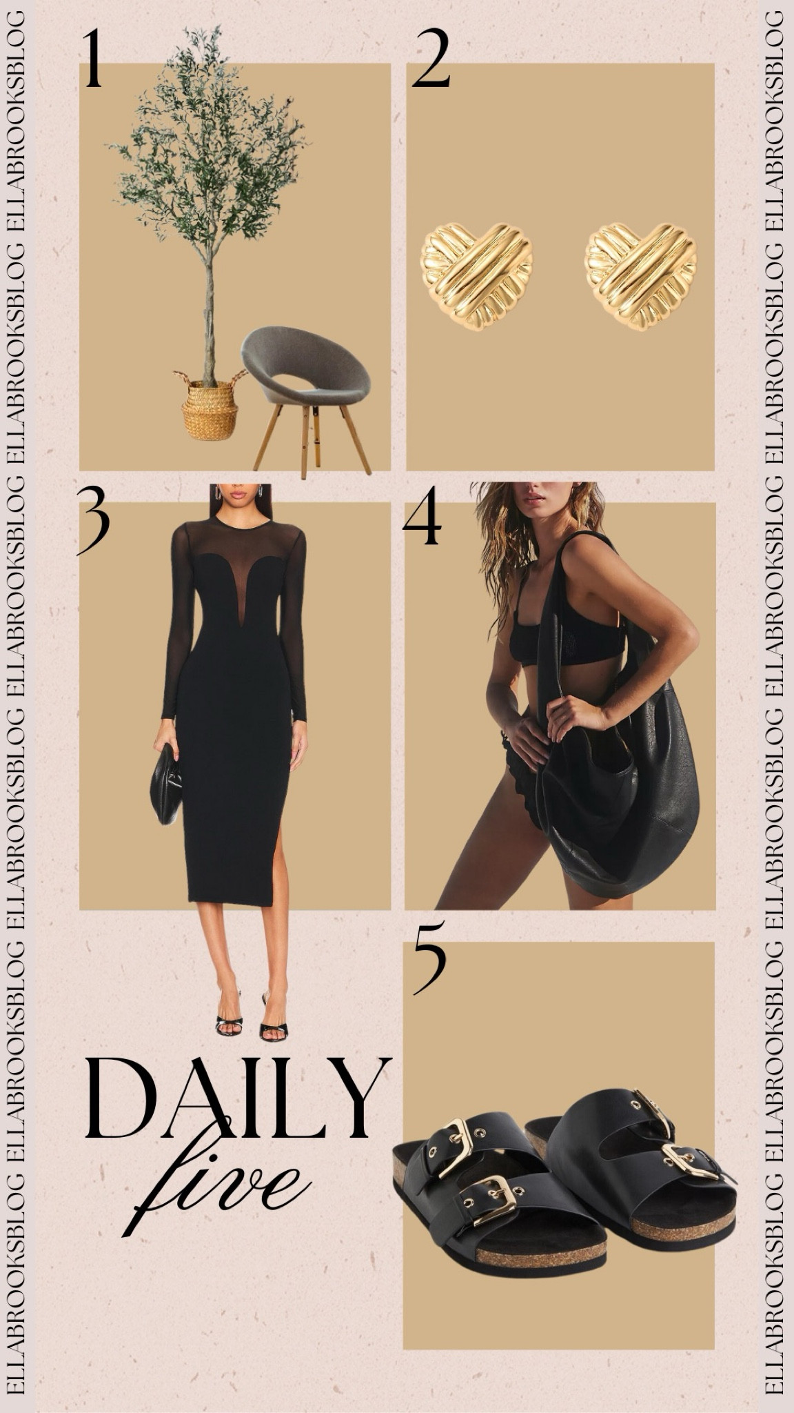 Daily 5🤍
walmart home, spring home refresh, amazon earrings, date night outfit, date night dress, revolve black maxi dress, free people tote, leather tote, designer dupes, birkenstock lookalikes, spring sandals 

#LTKhome #LTKSeasonal #LTKstyletip