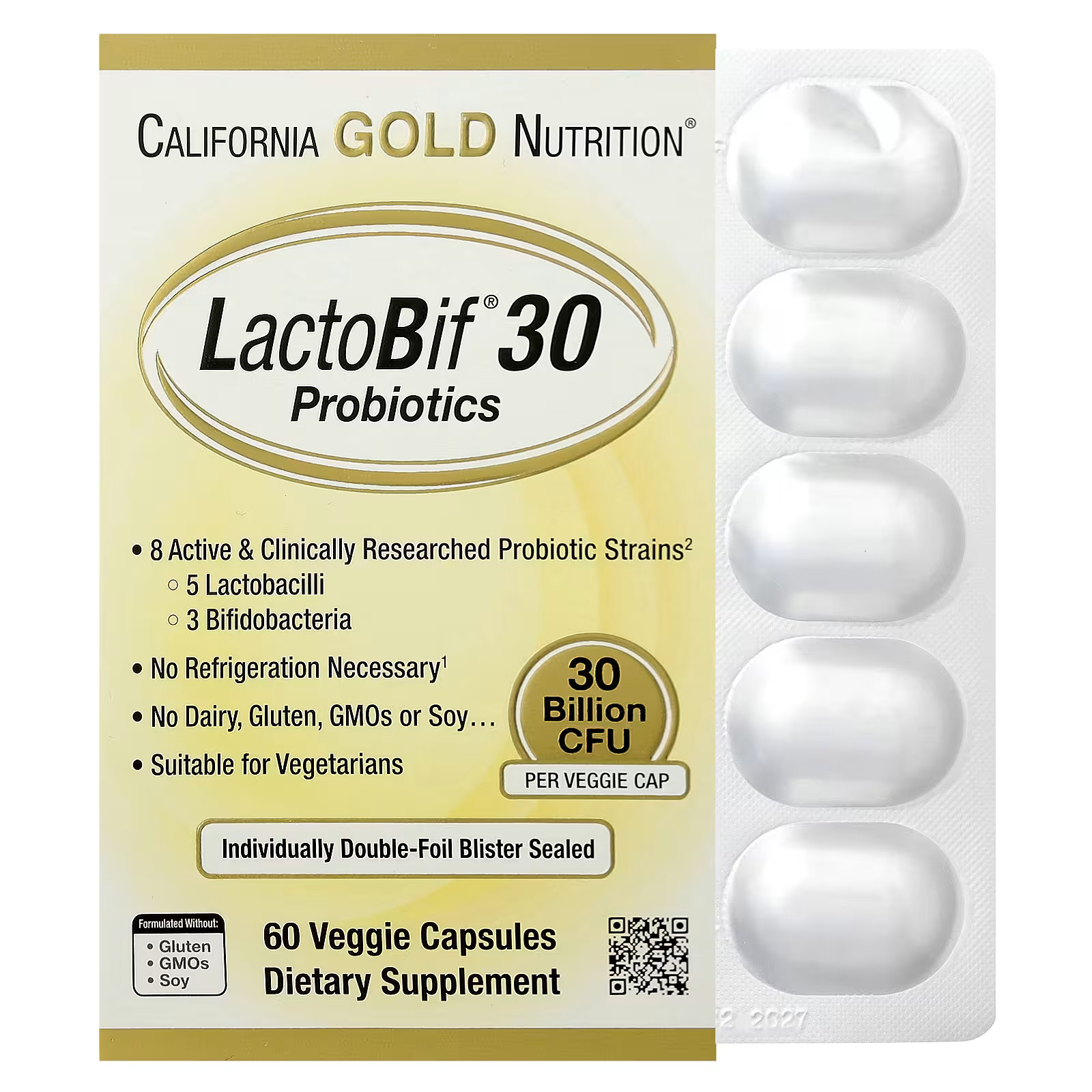 LactoBif® 30 Probiotics, 30 Billion CFU, 60 Veggie Capsules | iHerb