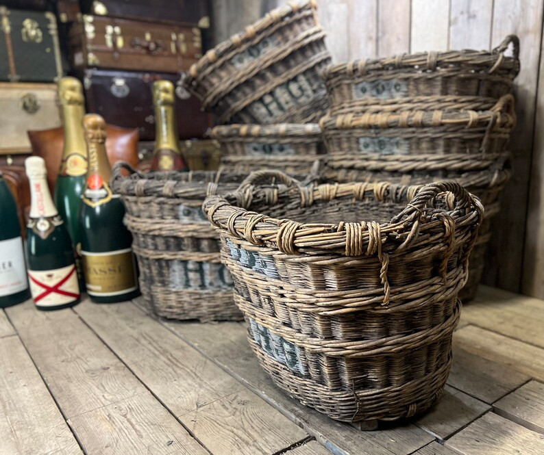 XL Original French Champagne Grape Baskets - Etsy | Etsy (US)