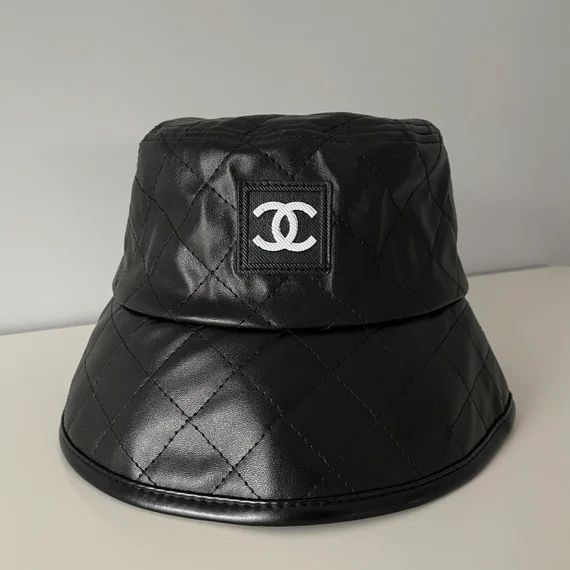 Vegan Leather Designer Inspired CC Bucket Hat | Etsy | Etsy (US)