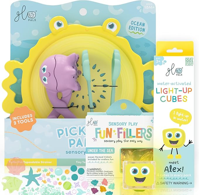 Glo Pals Fine Motor Tools Sensory Play Pack Bundle with Pick-Up Pals Sensory Tools, Yellow Alex L... | Amazon (US)