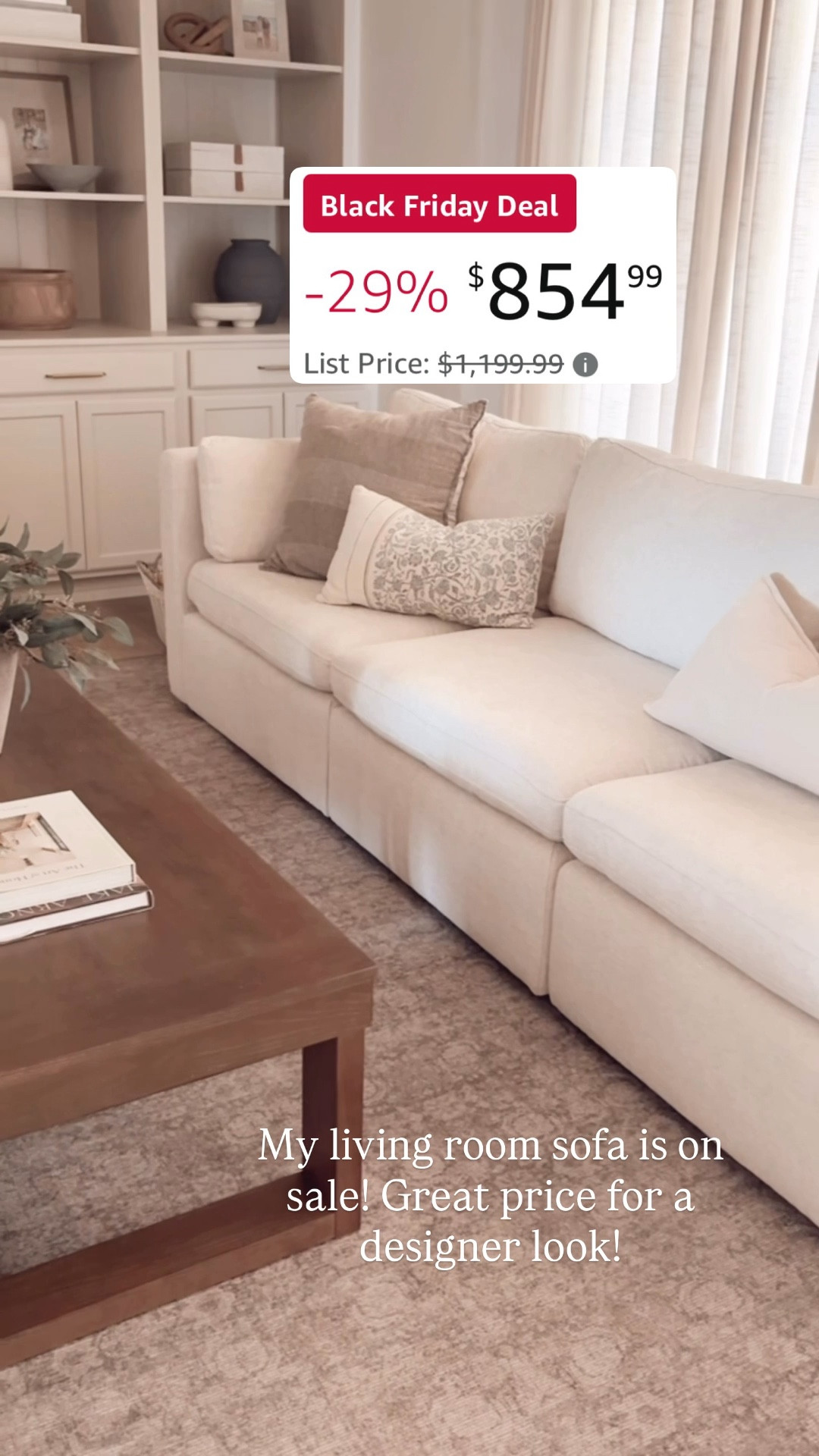 High end look for less! My living room sofa is on sale for Black Friday! 
@amazon #ad #founditonamazon #winterfavorites2025 #sofa #livingroom 

#LTKCyberWeek #LTKSaleAlert #LTKHome