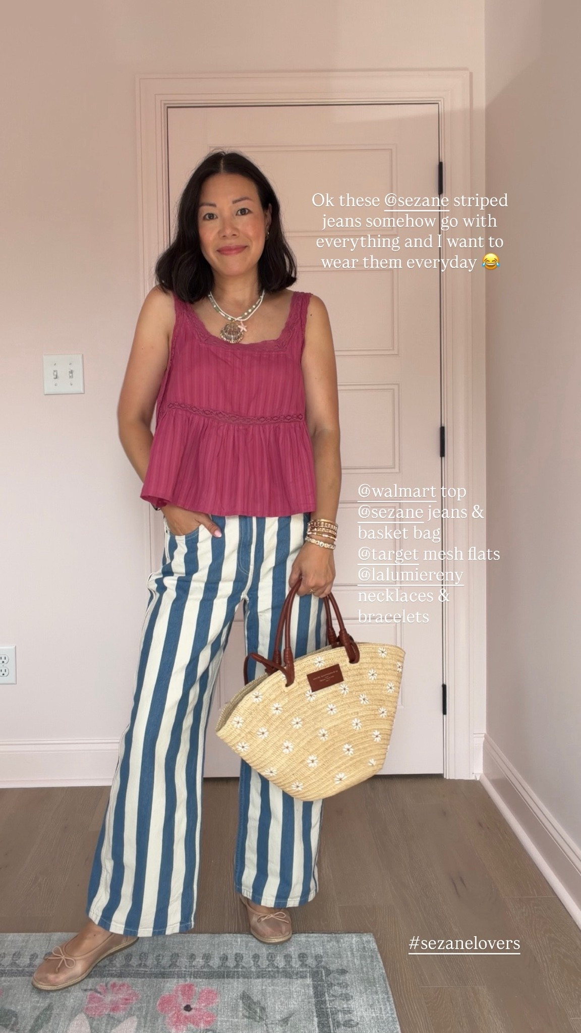 Wearing XS in tank, 6 in jeans (I sized up but didn’t need to)

#LTKootd #LTKPetite #LTKOver40