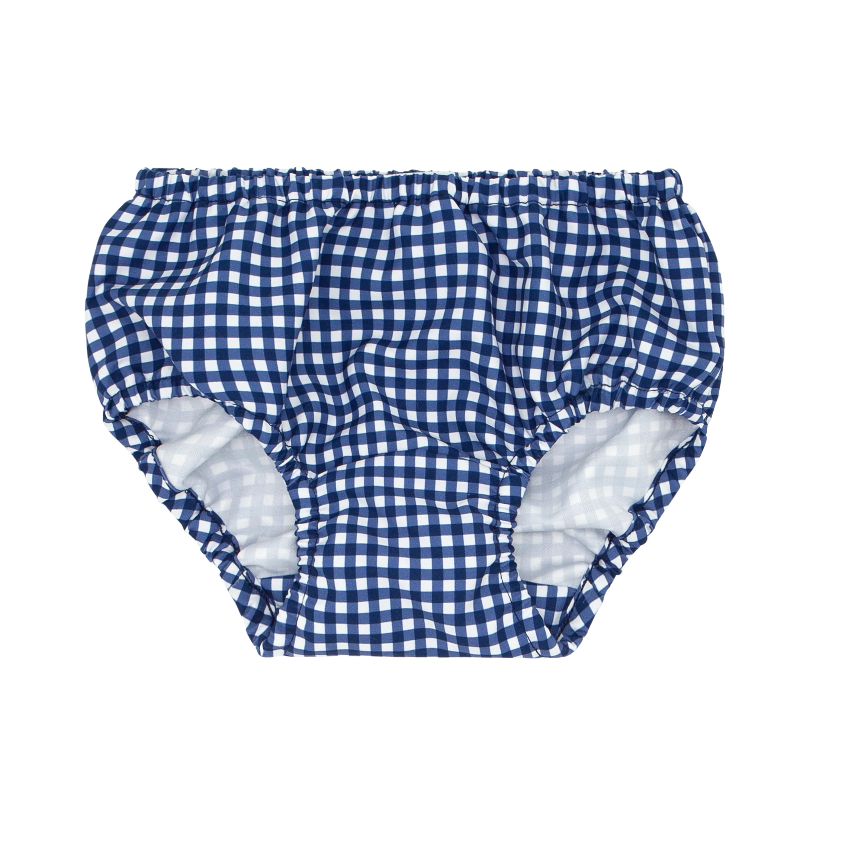 baby navy gingham diaper cover | minnow