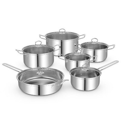 Chery Life 12 Piece Pots and Pans Set with Tempered Glass Lids and Handles | Target