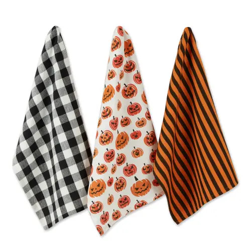 DII Pumpkin Faces Assorted Dishtowel Set/3 at Nordstrom | Nordstrom