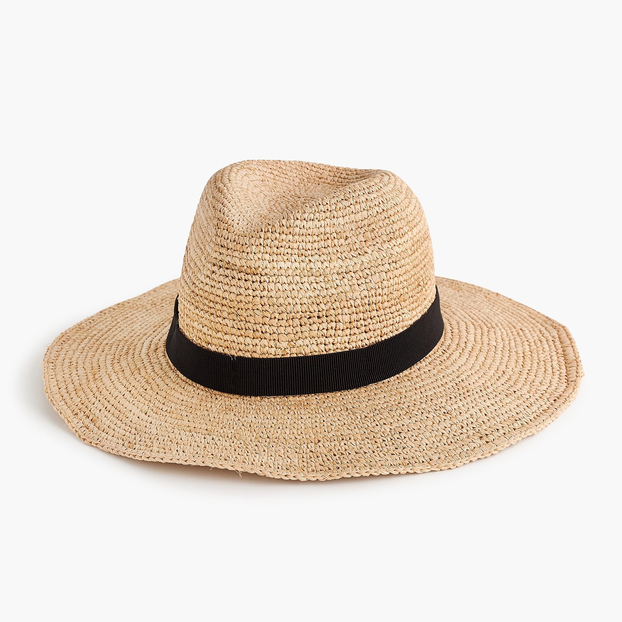 Wide-brim packable straw hat | J. Crew US