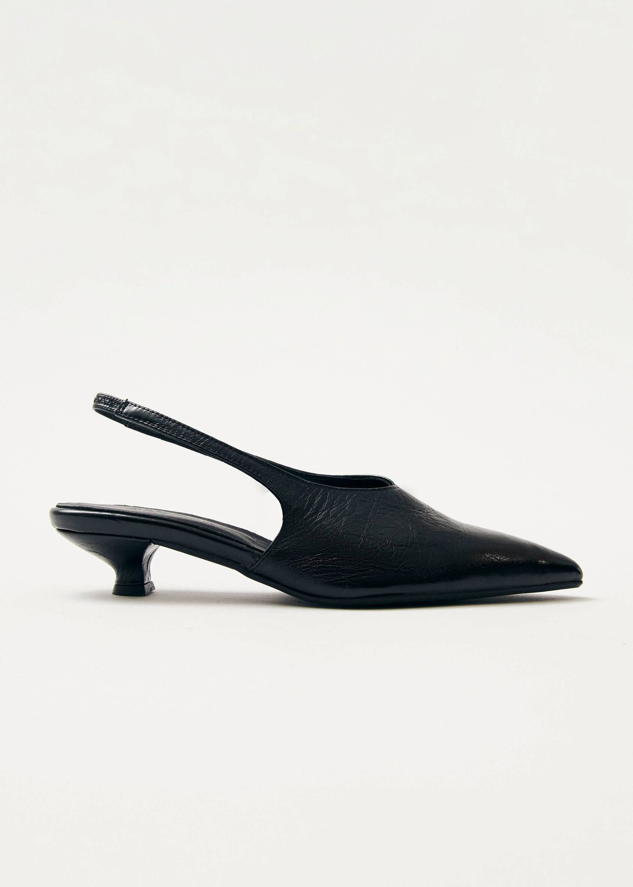 Eros Black Leather Pumps | ALOHAS (Global)