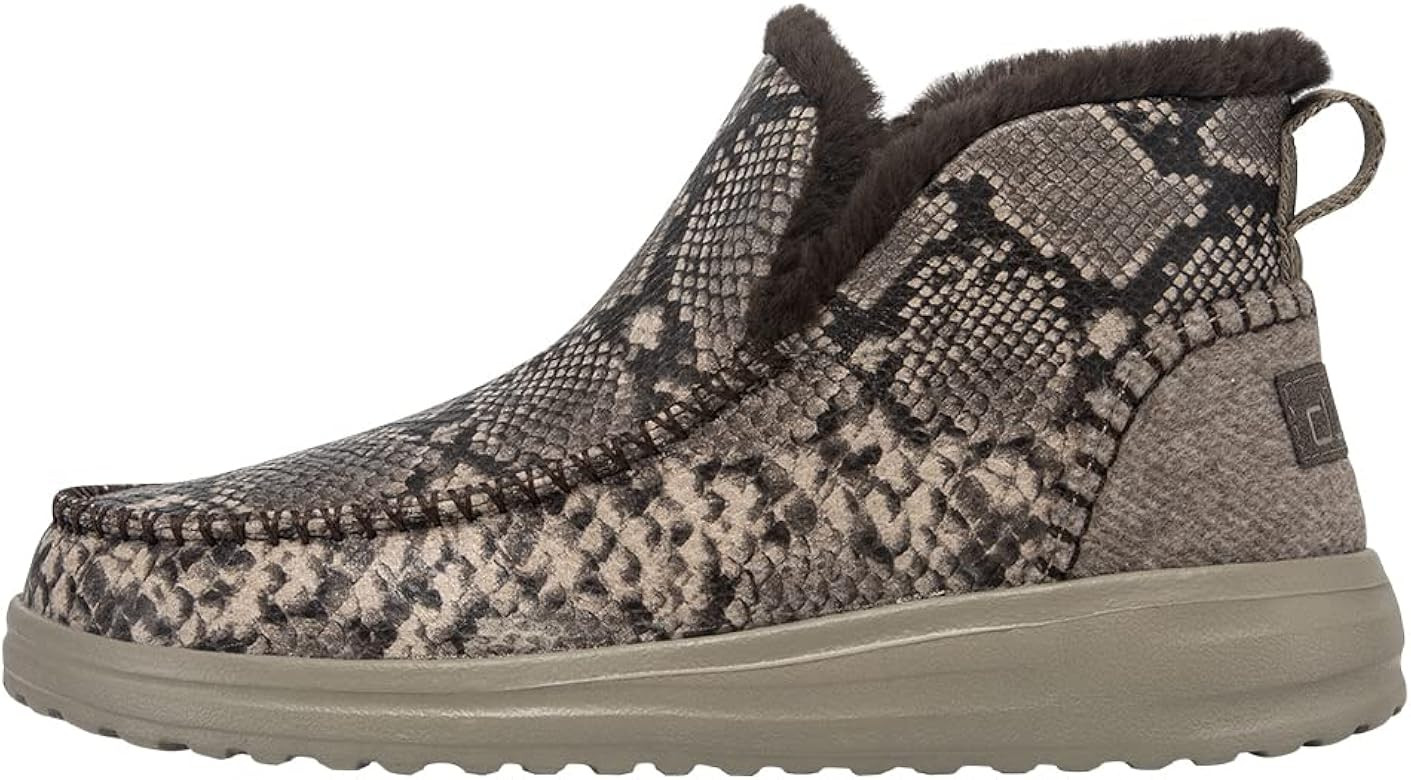 Amazon.com | Hey Dude Denny Python Tan 5 M | Loafers & Slip-Ons | Amazon (US)