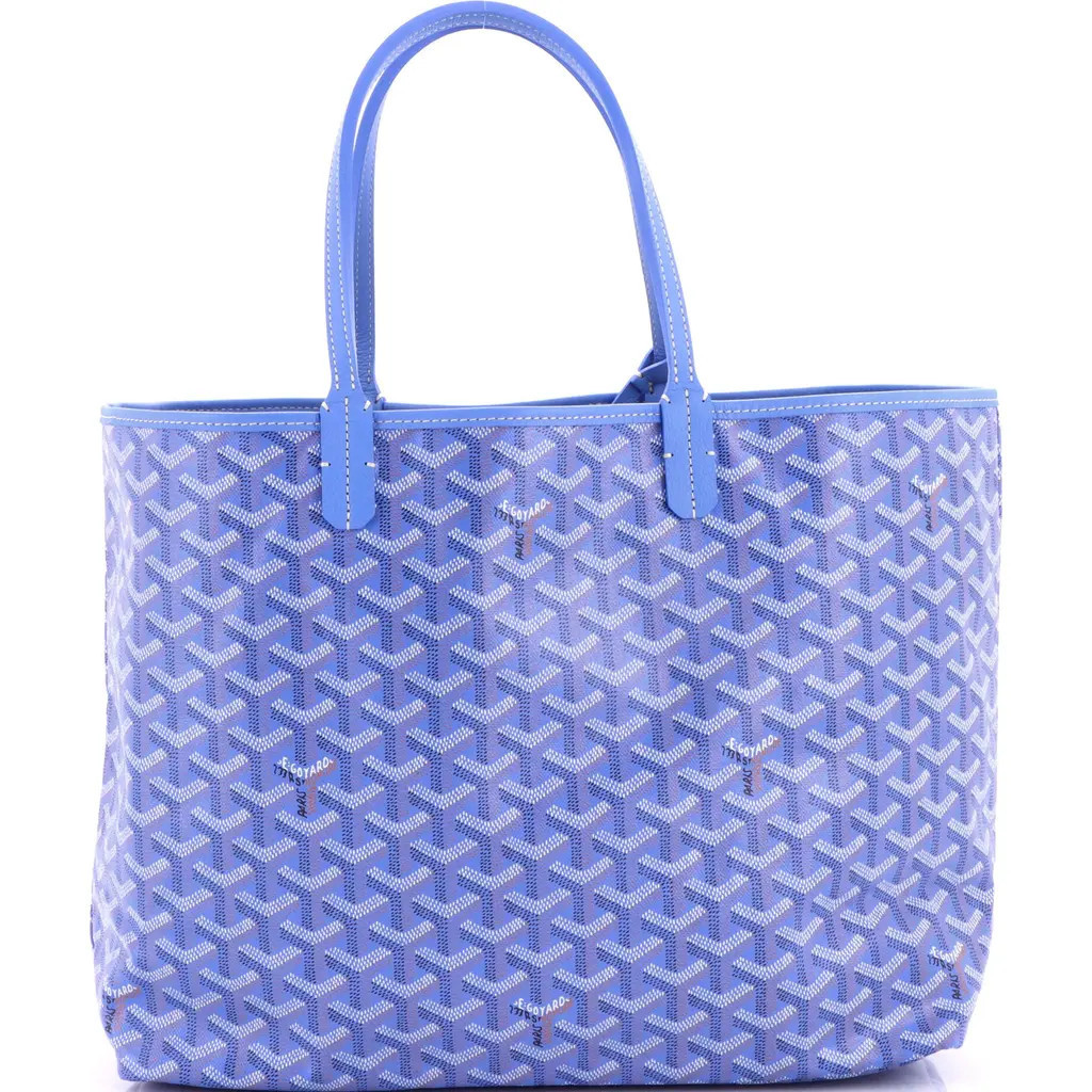 Pre-Owned Goyard Saint Louis Reversible Tote Coated Canvas and Printed Canvas PM in Blue at Nordstrom, Size Medium | Nordstrom