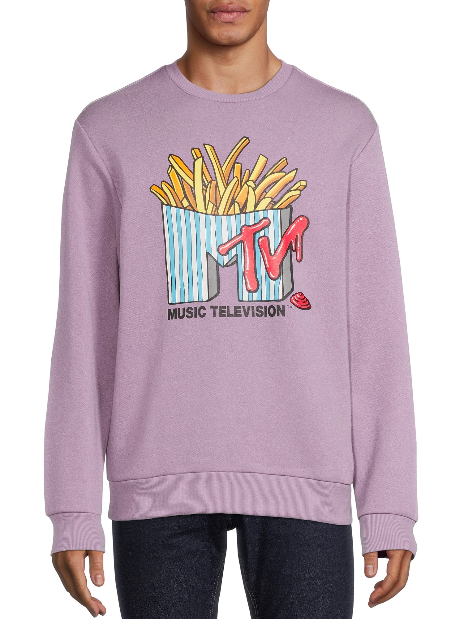 Mtv Fries Men's & Big Men's Graphic Crewneck Sweatshirt | Walmart (US)