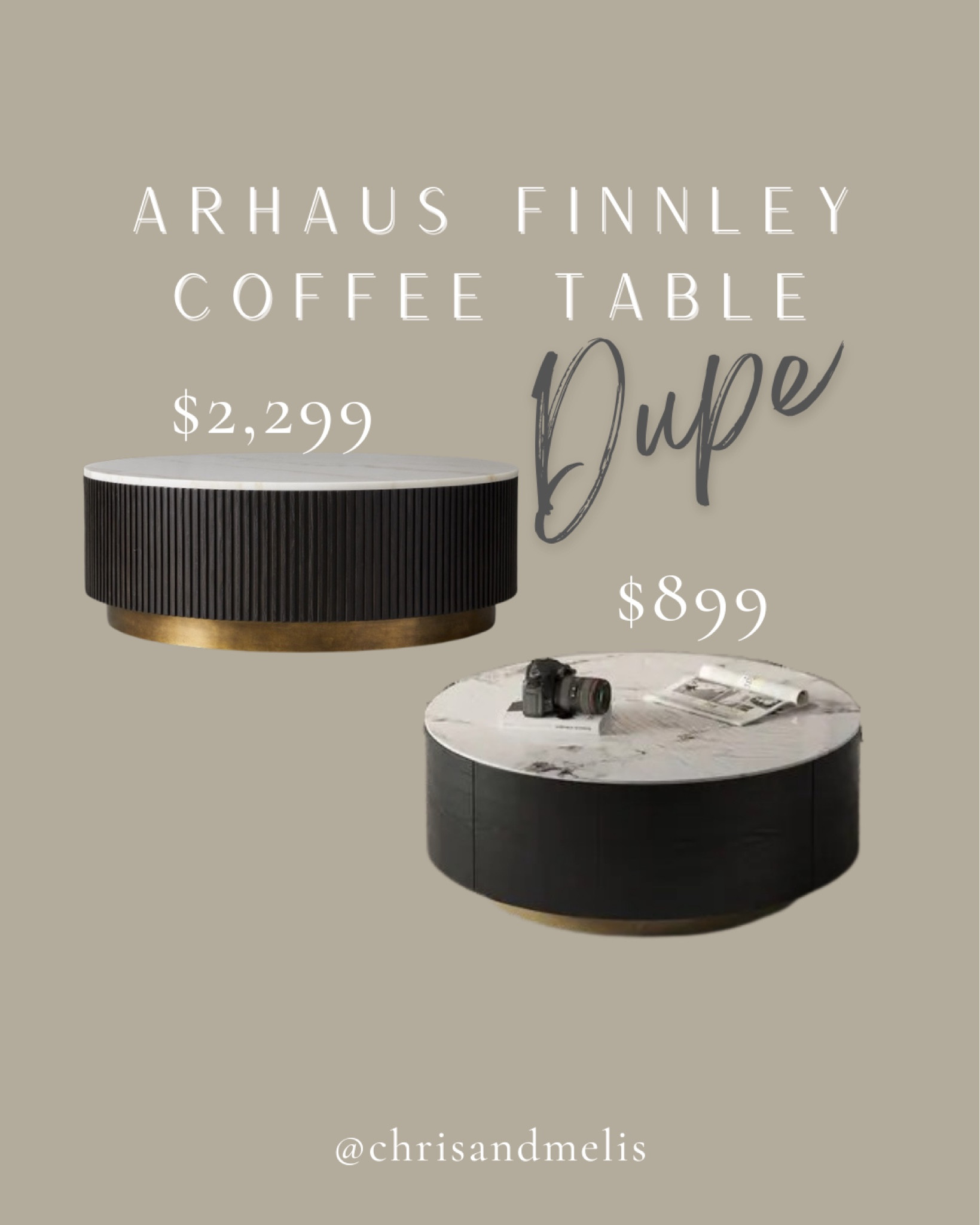 Arhaus round store coffee table