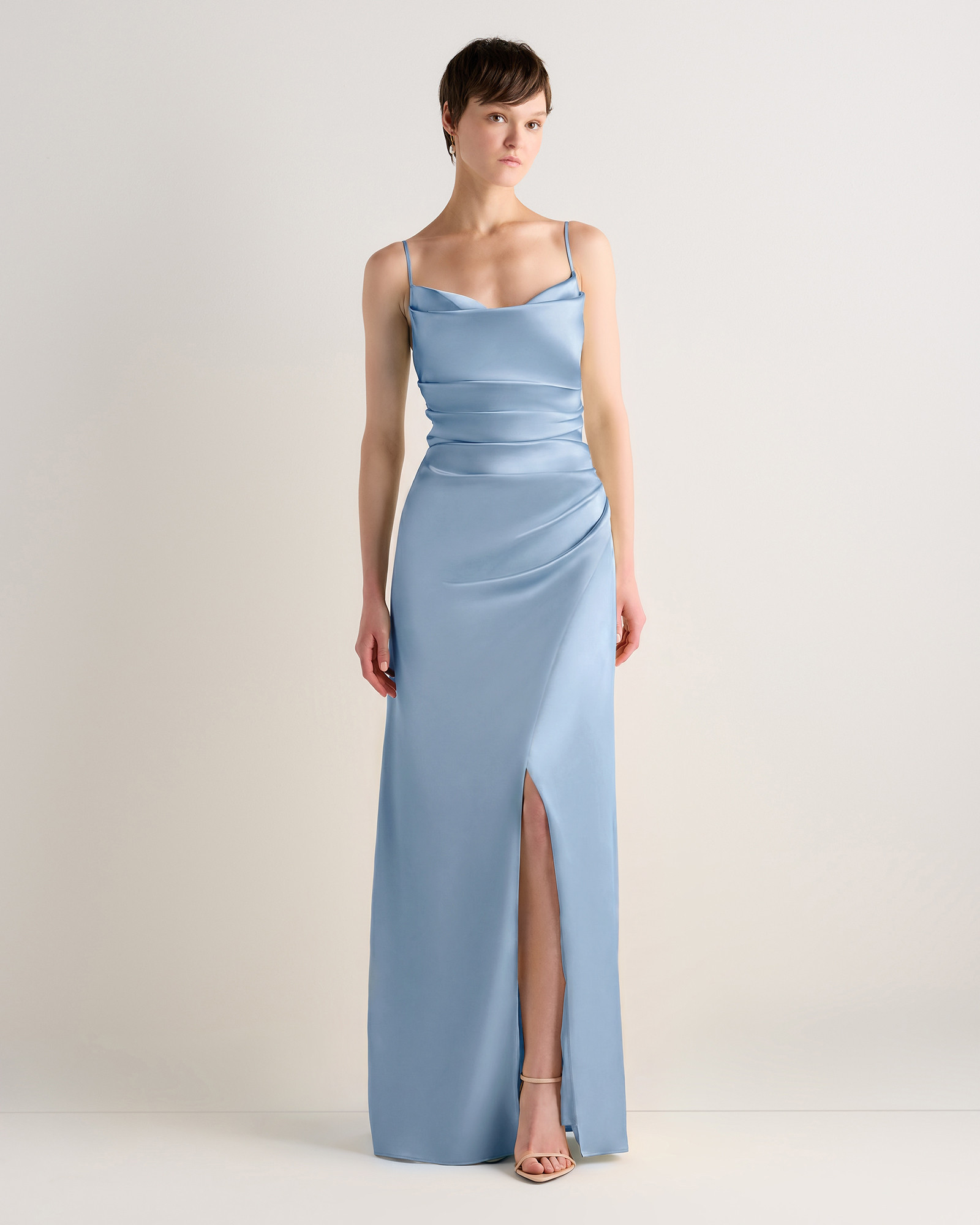 Quince | Women's Juliette Stretch Satin Dress in Navy, Size 4, Recycled Polyester | Quince