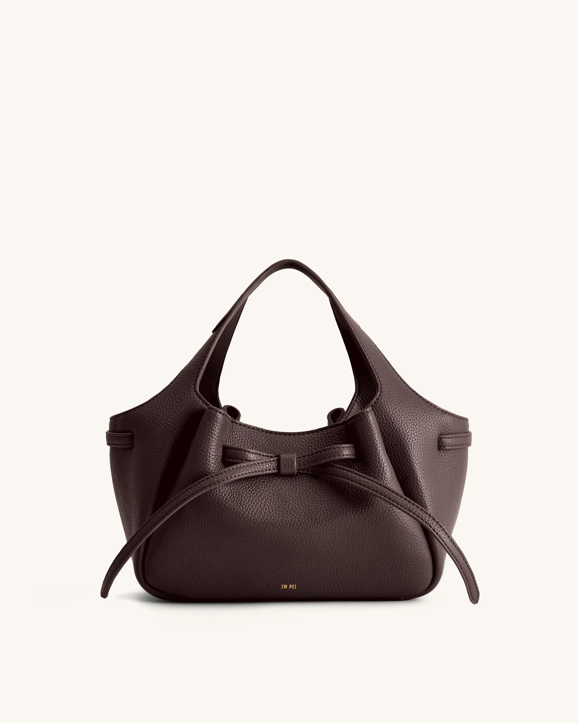 Mabel Soft Bow Tote Bag - Dark Brown | JW PEI US