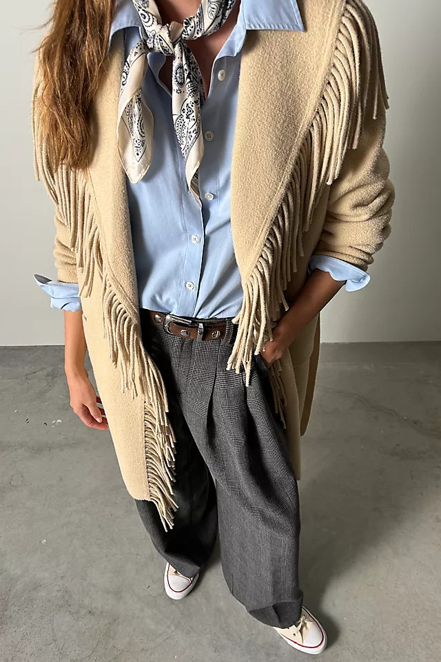 Eyelash Wrap Coatigan Sweater | Anthropologie (US)