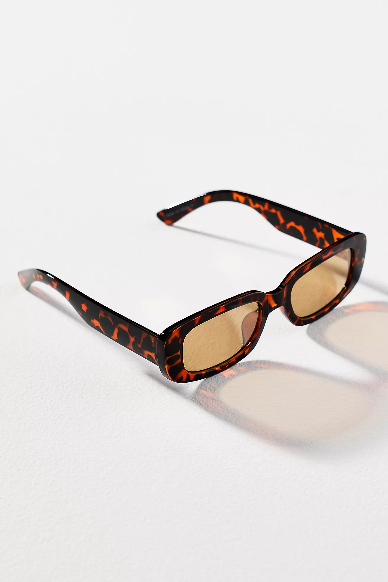 I-SEA Tortoise Rectangle Sunglasses | Anthropologie (US)