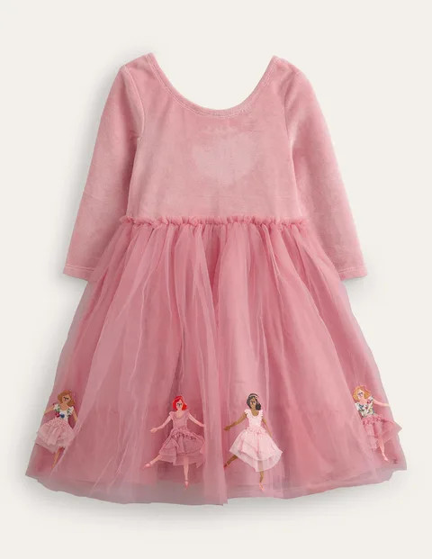 Applique Velvet Tulle Dress | Boden (US)