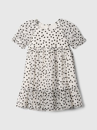 babyGap Puff Sleeve Polka Dot Tulle Dress | Gap (US)