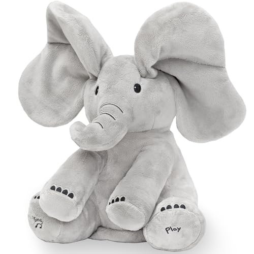 Tippi Peek a Boo Elephant Toy - Interactive Singing Elephant Teddy with Flapping Ears - for Newborn Baby Boys or Girls - Peekaboo Soft Toy for Babies 0-12 Months + | Amazon (US)