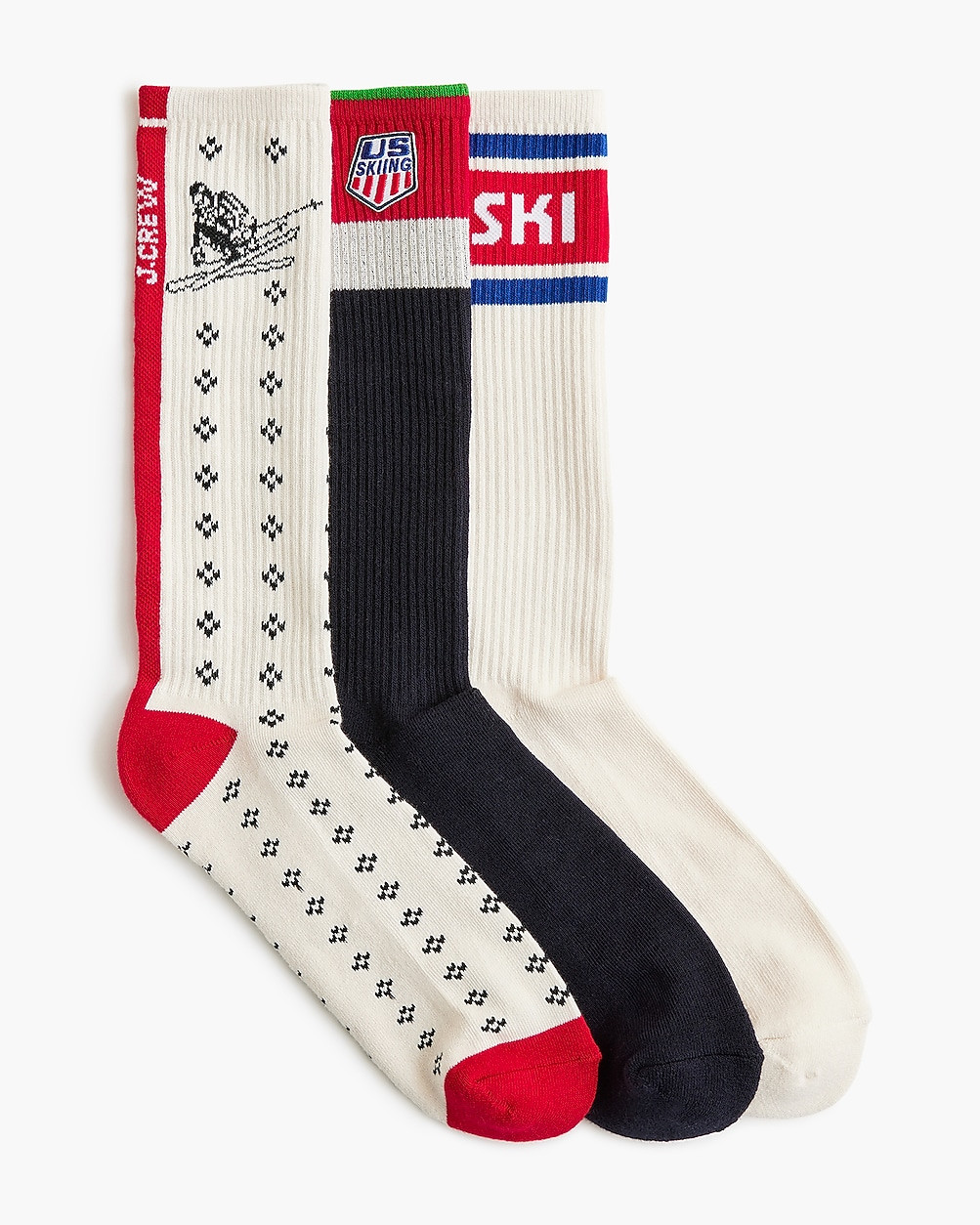 U.S. Ski & Snowboard by J.Crew cotton socks three-pack | J.Crew Factory