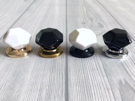 Black White Knob Drawer Knob Pulls Dresser Knobs Kitchen | Etsy | Etsy (US)