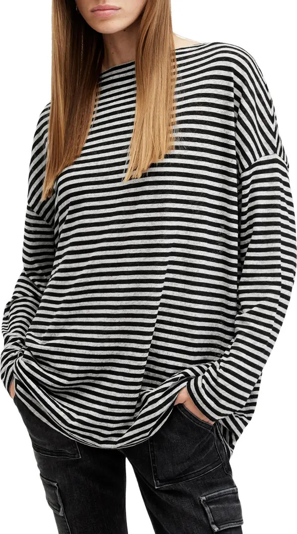 Rita Stripe Long Sleeve Boatneck T-Shirt | Nordstrom