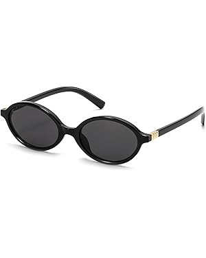 Retro Oval Sunglasses for Women Vintage 90s Y2K Trendy Designer Sun Glasses | Amazon (US)