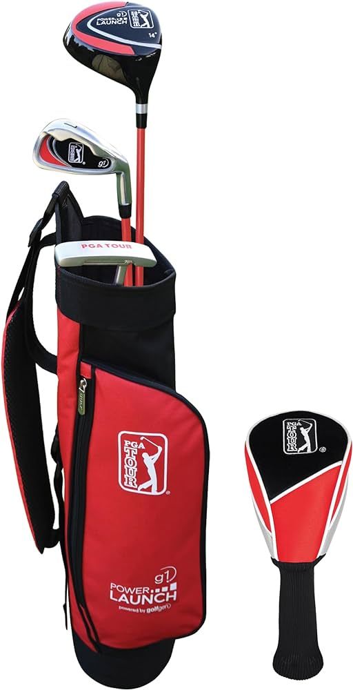 PGA Tour G1 Series Red Kids Golf Club Set| Golf Clubs and Sets for Heights 4'1"-4'8" | Complete G... | Amazon (US)