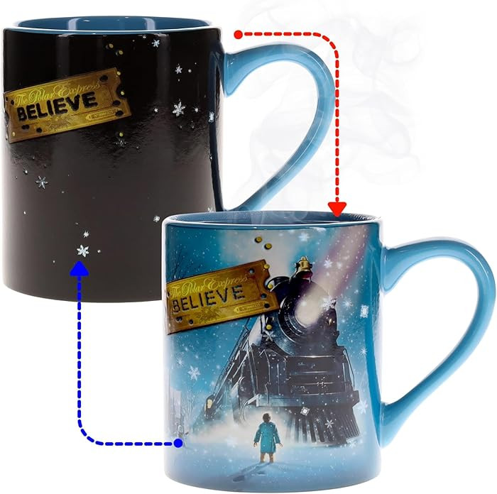 Silver Buffalo The Polar Express Heat Reveal Boxed Ceramic Mug, 14 Ounces | Amazon (US)